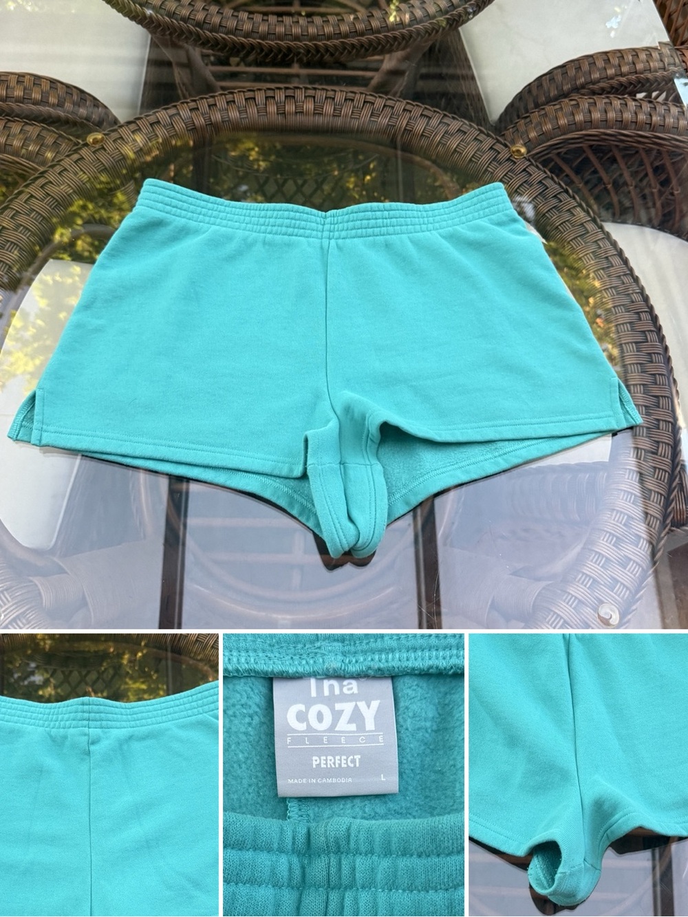 Aritzia TNA Perfect Shorts Aqua Blue